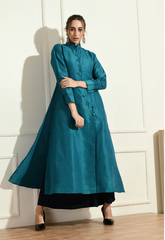 TURQUOISE JACKET WITH COAT STYLE SET (Size L)