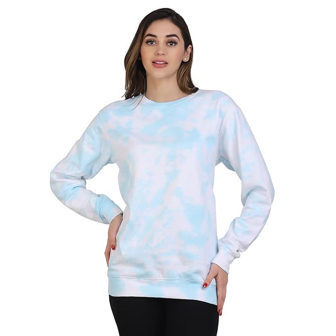 Women Tie Dye Sweatshirt Rund Neck Full sleeve (Size-S) (Color-LIGHT