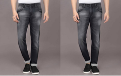 Men Slim Mid Rise Jeans pack of 2 DARK GREY 28