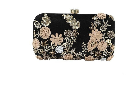 Clutch Wristlet Black For women (Size-17.78x3.81x10.16cm)