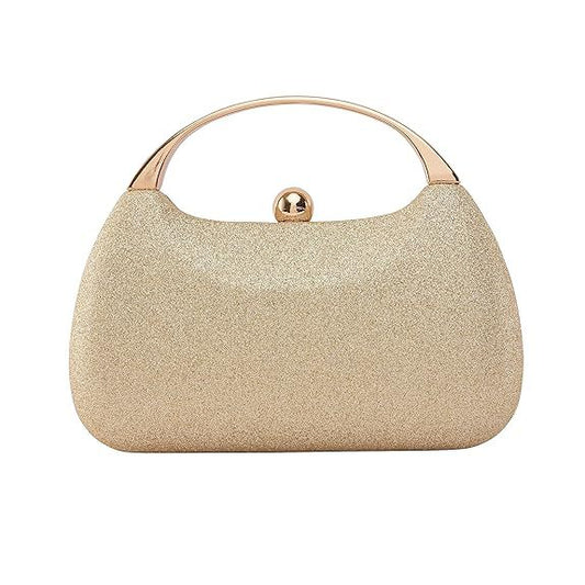 Women's Glitter Clutch Bag (Size-19x6x11cm) (Color-GOLDEN)