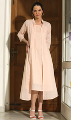 PEACH JACKET DRESS WITH INNER (Size S)