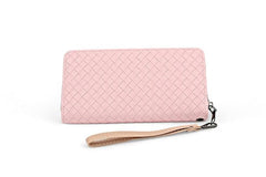 Elegant Women's Clutch Wallet with Wrist Strap, Card Slots,