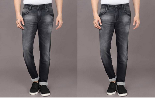 Men Slim Mid Rise Jeans pack of 2 DARK GREY 28