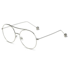 EUREKA | Unisex Round Tinted Lens Aviator Clear Glasses Balled