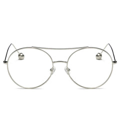 EUREKA | Unisex Round Tinted Lens Aviator Clear Glasses Balled