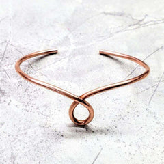 Handmade Copper Teardrop Bangle