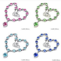 Happy Hearts - Clear & Colorful Swarovski Crystals