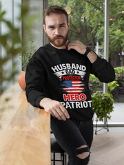 Husband, Dad, Protector, Hero, Patriot Crewneck Sweatshirt