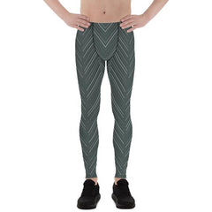 Mens Leggings - Sports Stripes Leggings