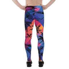 Mens Leggings - Tropical Palm Trees Surf Leggings