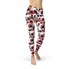 Womens Red Eye Balls Leggings