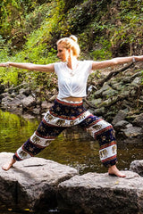 Blue ELEPHANT Pants Women Boho Pants Hippie Pants Yoga