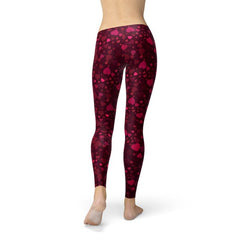 Hearts on Hearts Red Leggings