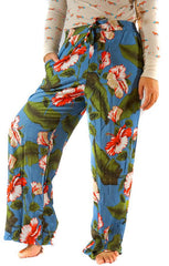 XS-M Leaf Print Pants Women Boho Pants Hippie