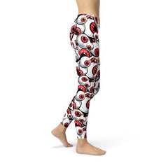 Womens Red Eye Balls Leggings