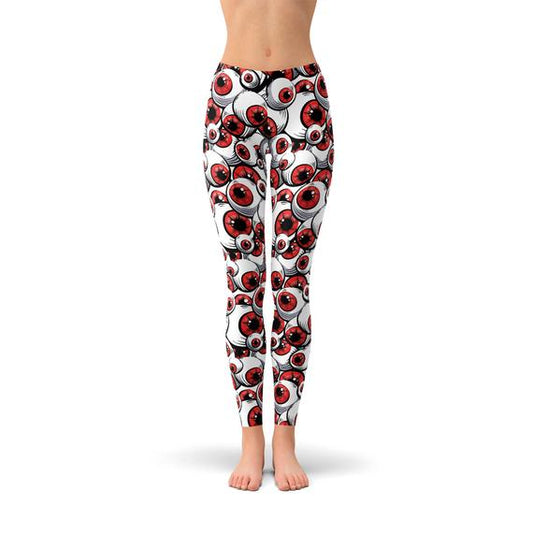 Womens Red Eye Balls Leggings