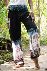 Black ELEPHANT Women Boho Pants Hippie Pants Yoga Pants