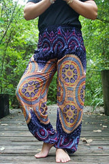 Purple PSYCHEDELIC Women Boho Pants Hippie Pants Yoga