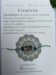 Creativity bracelet with an affirmation