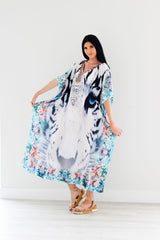 Tribal Kaftan Dress, Plus Size Kaftan Dress, Embellished Kaftan,