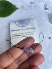 Amethyst wish Bracelet with an affirmation