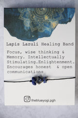 Lapis Lazuli Healing Band with an Affirmation