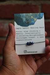 Lapis Lazuli Healing Band with an Affirmation