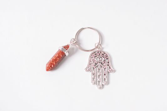 Hamsa & Goldstone Key chain/Key-ring- Small gifts