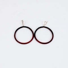 Red hoop earrings for women