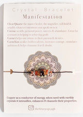 Manifestation crystal bracelet boho, casual & minimal Tie closure