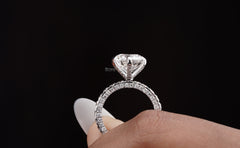 Majestic Lab Round Cut Diamond Ring 6.35 Carat IGI Certified Wedding