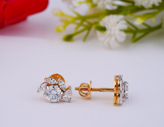 Multi Lab Grown Diamond Earrings 4.00 Ctw IGI Certified Diamond