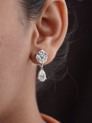 Elegant Multi Lab Grown Diamond Earring 5.00 Ctw Pear, Round And