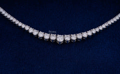 Gorgeous Round Lab Grown Diamond Necklace 20.50 CT Tennis Necklace,