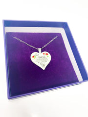 Necklace - To My Aunt, I Love You Heart Keepsake