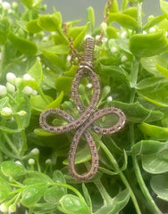 Wire Wrapped Celtic Cross Copper Pendant