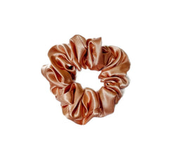 rose gold silk satin scrunchie