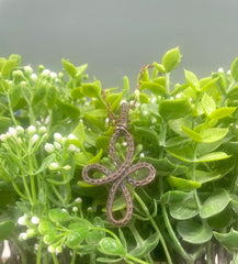 Wire Wrapped Celtic Cross Copper Pendant