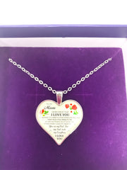 Necklace - To My Mom, I Love You Heart Keepsake