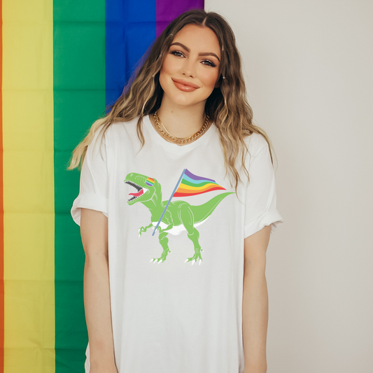 Pride-a-saurus Rex Graphic Tee