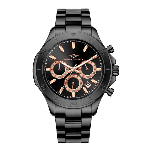 Chronograph One | Black - Rose Gold