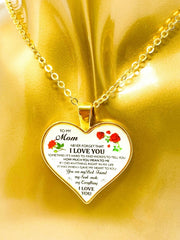 Necklace - To My Mom, I Love You Heart Keepsake