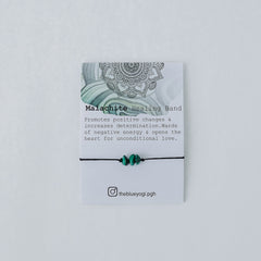 Malachite Healing Band with an Affirmation