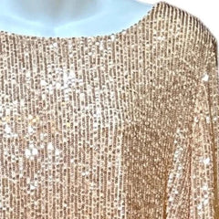 Preston & York Rosa Jewel Neck Long Blouson Sleeve Sequin Dress