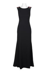 Aidan Mattox Embellished Boat Neck Bodycon Tafetta Dress