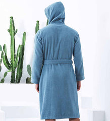 Men's Luxury Turkish Cotton Terry Cloth Robe with Hood