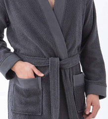 Men's Organic Turkish Cotton Terry Kimono Robe | Terry Cloth Bathrobe