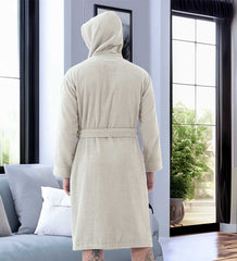 Men's Luxury Turkish Cotton Terry Cloth Robe with Hood