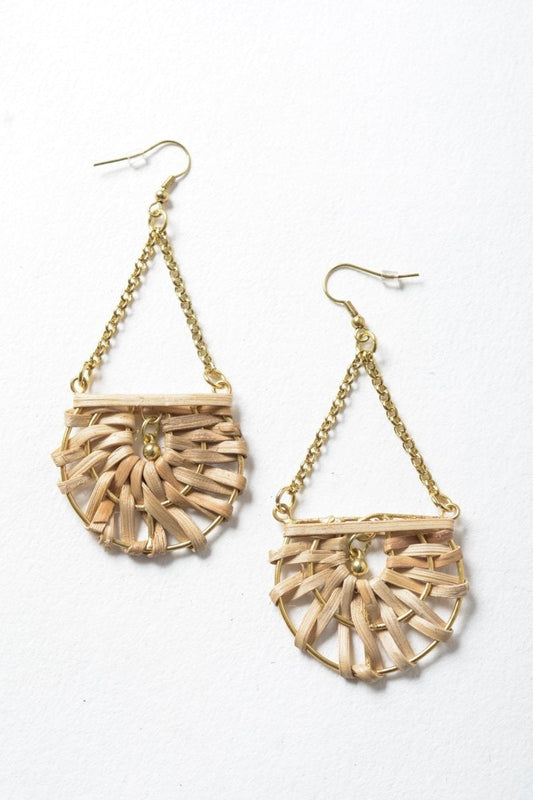 Natural Drop Woven Earrings